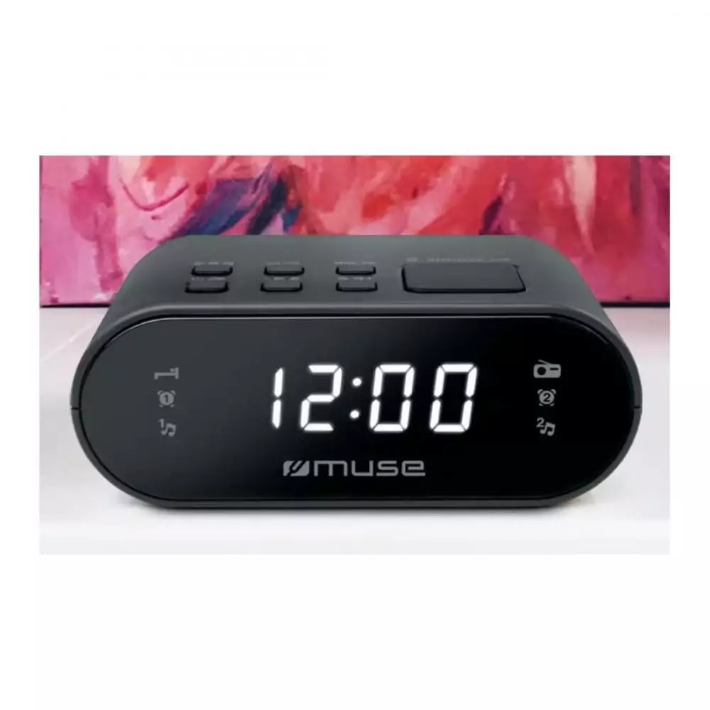 Radio Reloj Alarma MUSE M10CR Negro