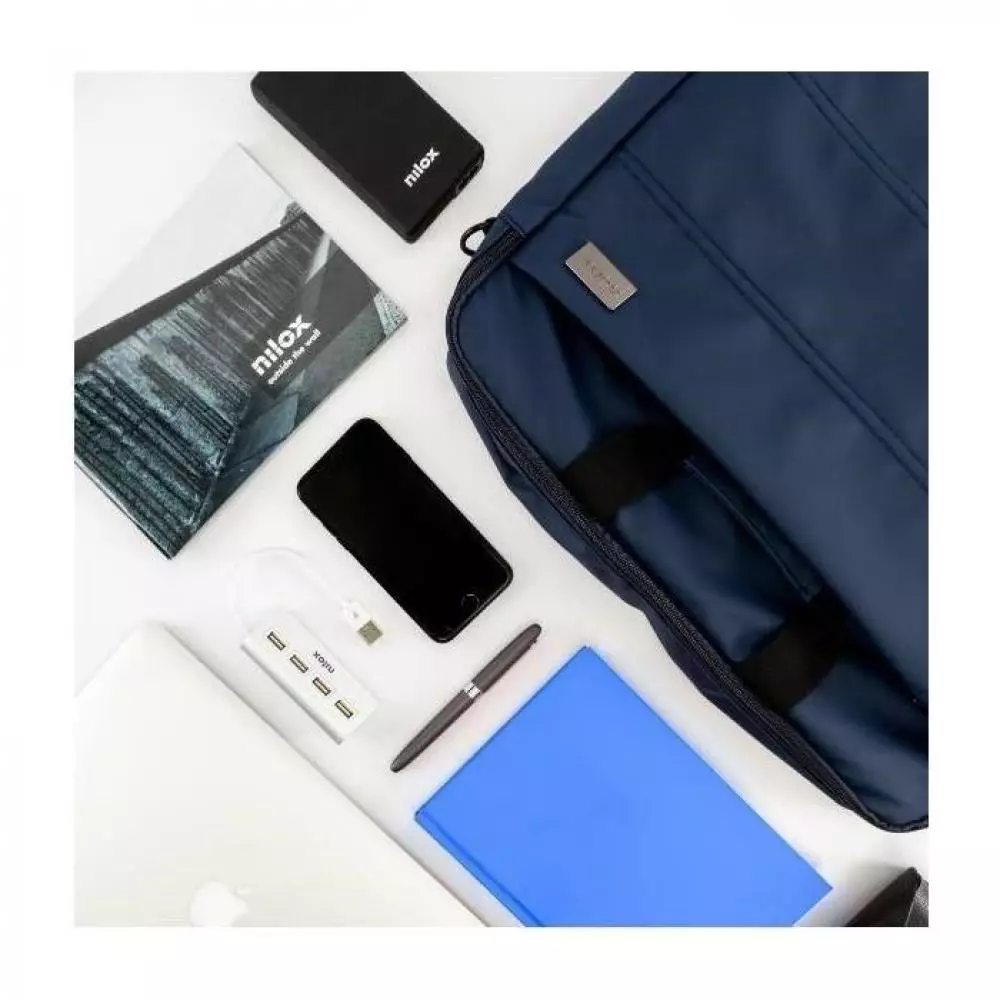 Maletín portátil Nilox style 15,6" Azul