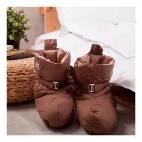 Peukos de plumón Nordream talla M (36-41) color marrón.