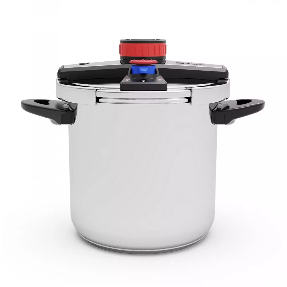 Olla a presión Orbegozo HP 8200 8L con sistema EasyLock apta para todo tipo de fuegos