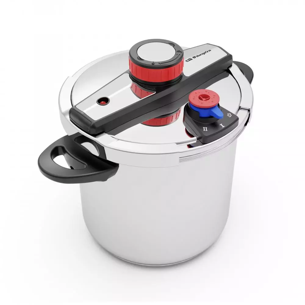 Olla a presión Orbegozo HP 8200 8L con sistema EasyLock apta para todo tipo de fuegos