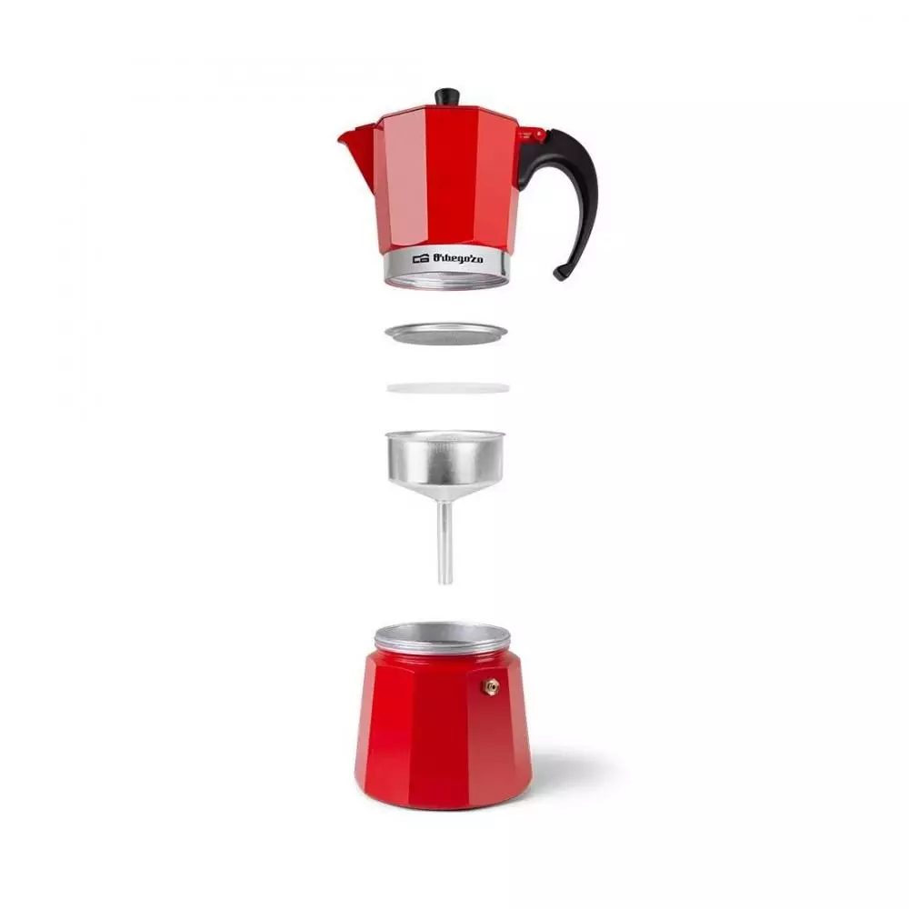 Cafetera Orbegozo KFR1240  12 Tazas Roja