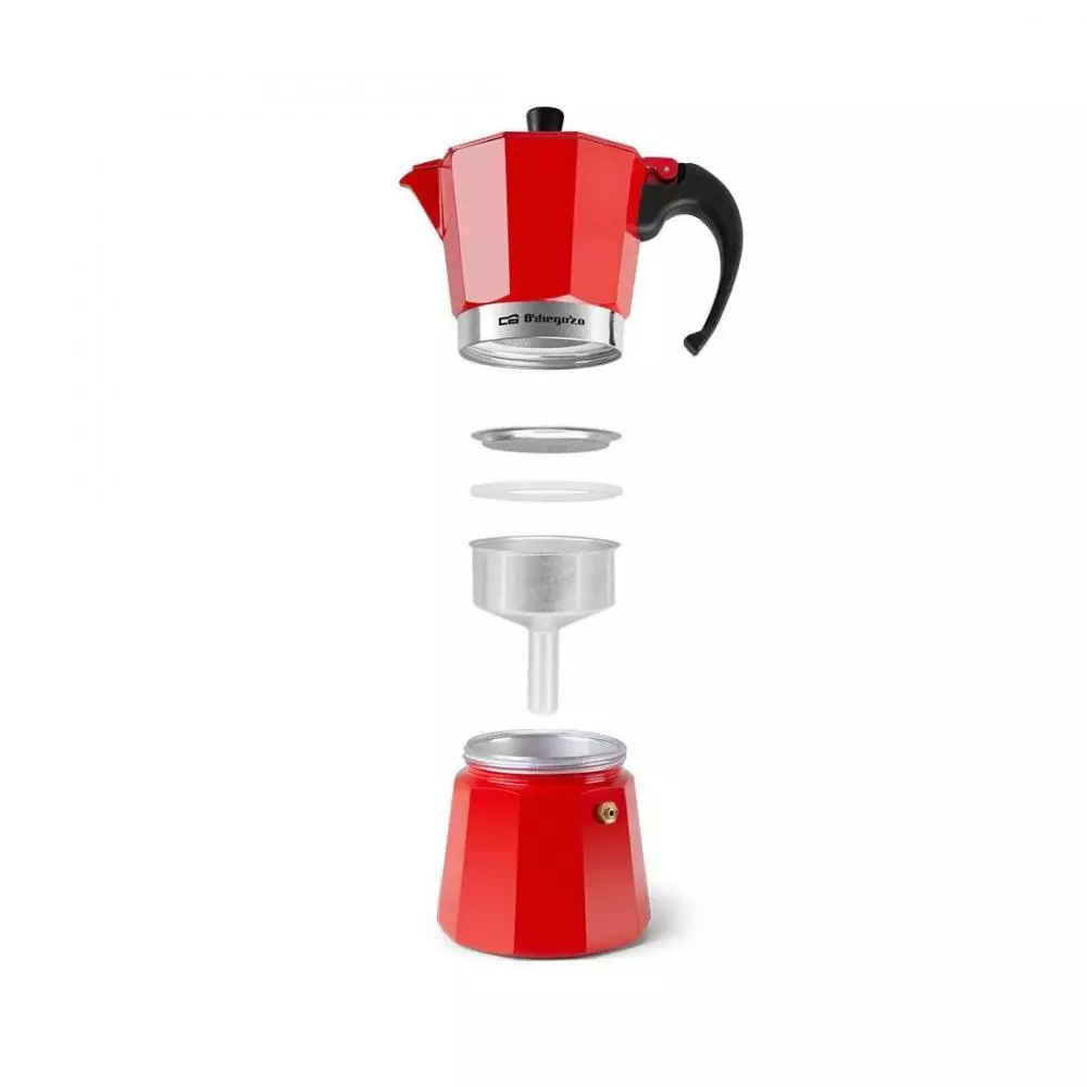 Cafetera Orbegozo KFR640 6 Tazas Roja