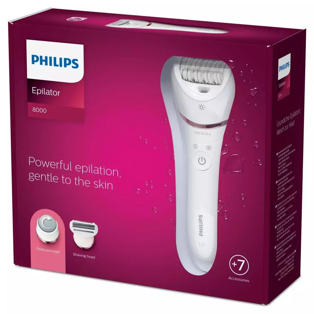 Depiladora Philips BRE730/10 serie 8000 Wet & Dry