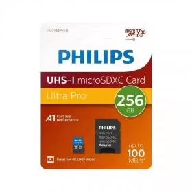 Memoria Micro SDXC Philips 256GB Clase 10 + Adaptador.
