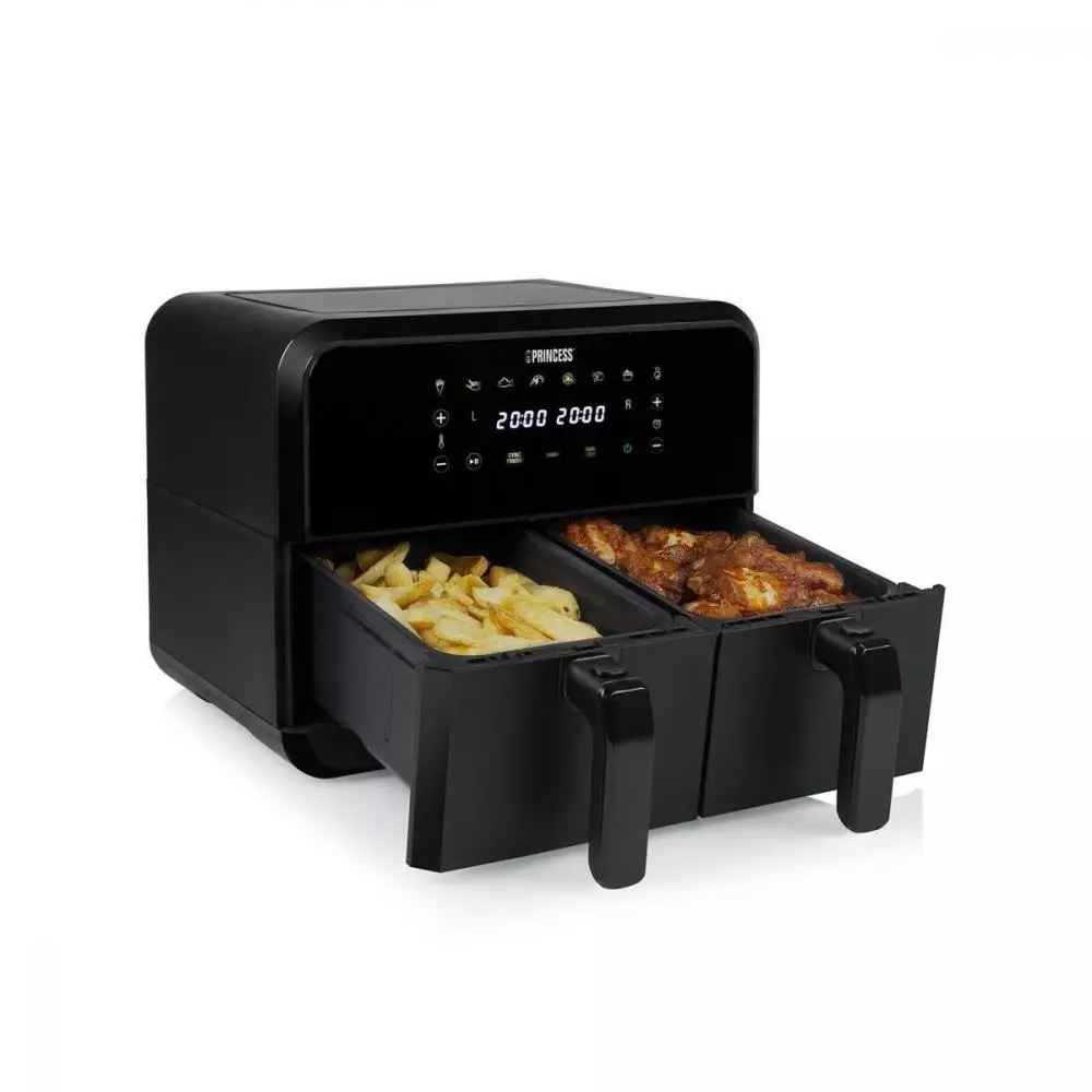 Freidora de aire Princess Doble Cesta 182068 8 Litros (4L + 4L) 8 programas