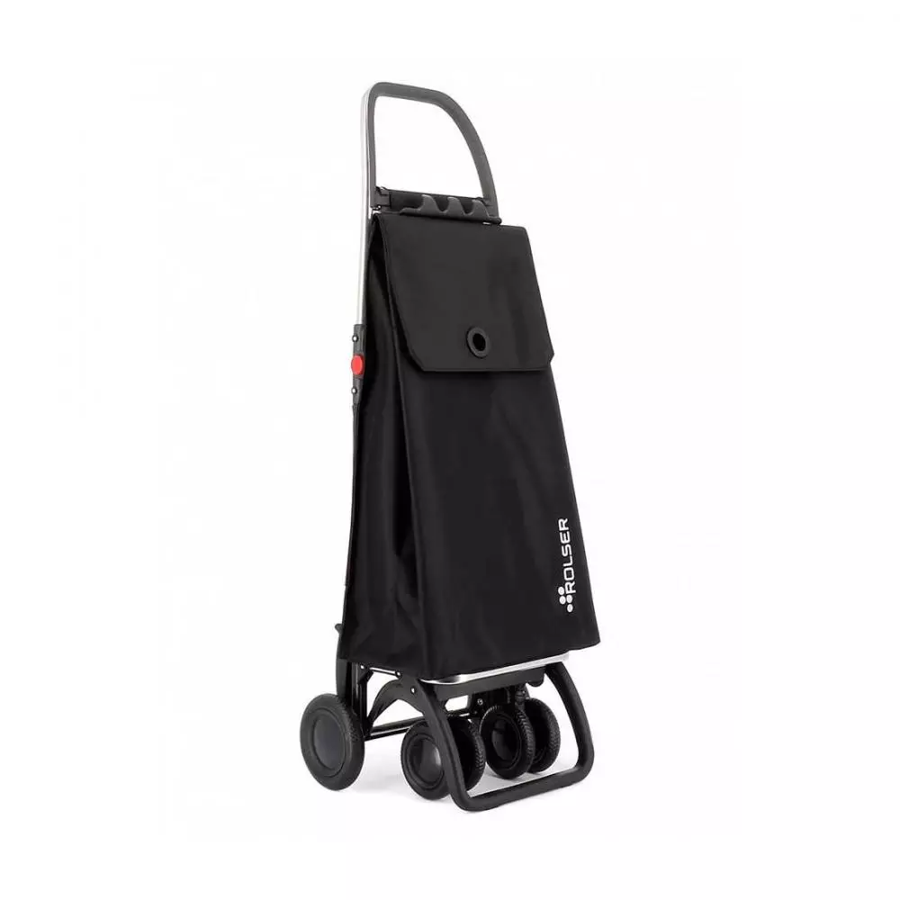 Carro Compra Rolser Akanto 4 Ruedas 2 Giratorias Plegable Negro
