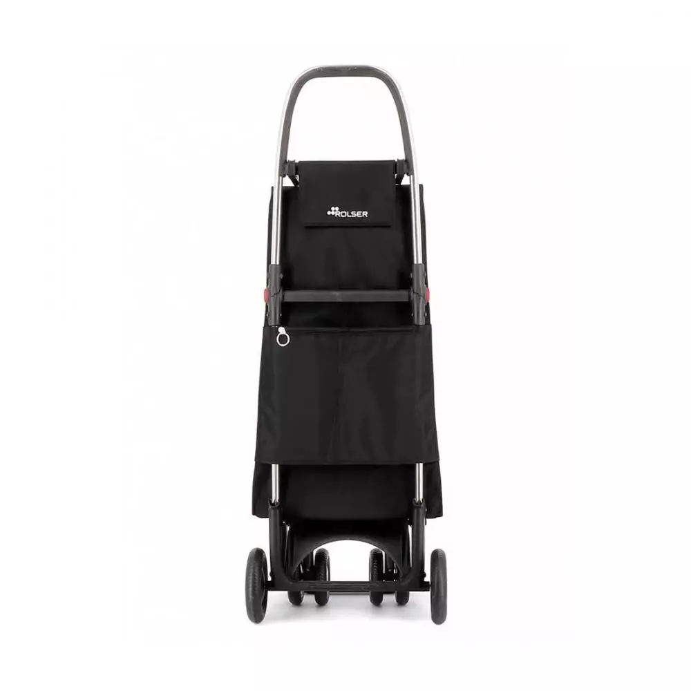 Carro Compra Rolser Akanto 4 Ruedas 2 Giratorias Plegable Negro
