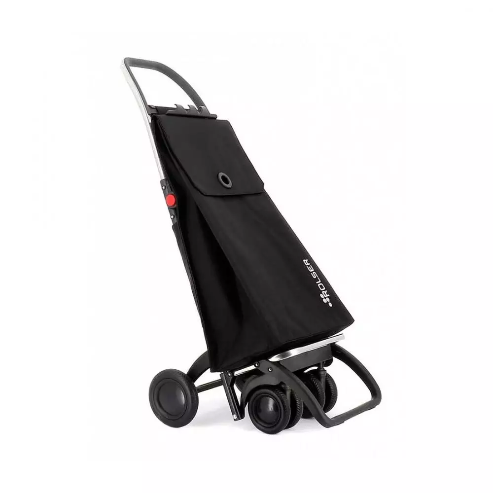 Carro Compra Rolser Akanto 4 Ruedas 2 Giratorias Plegable Negro