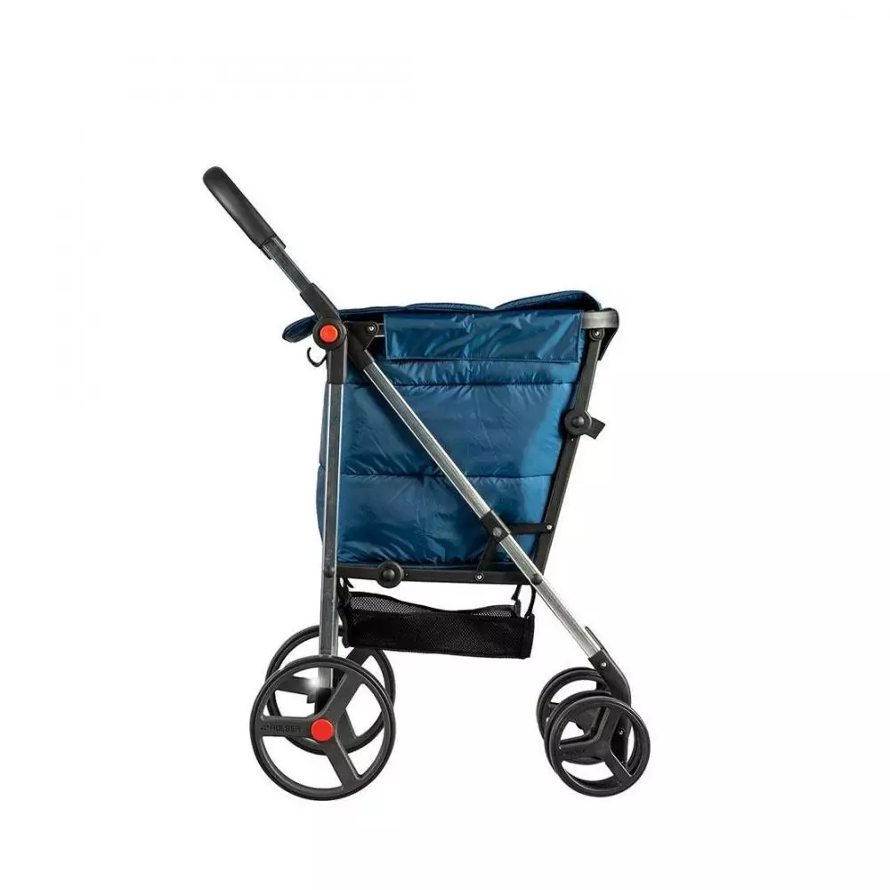 Carro de compra Rolser Basket Polar 4 Ruedas Grandes 2 Giratorias Plegable color Azul Marino