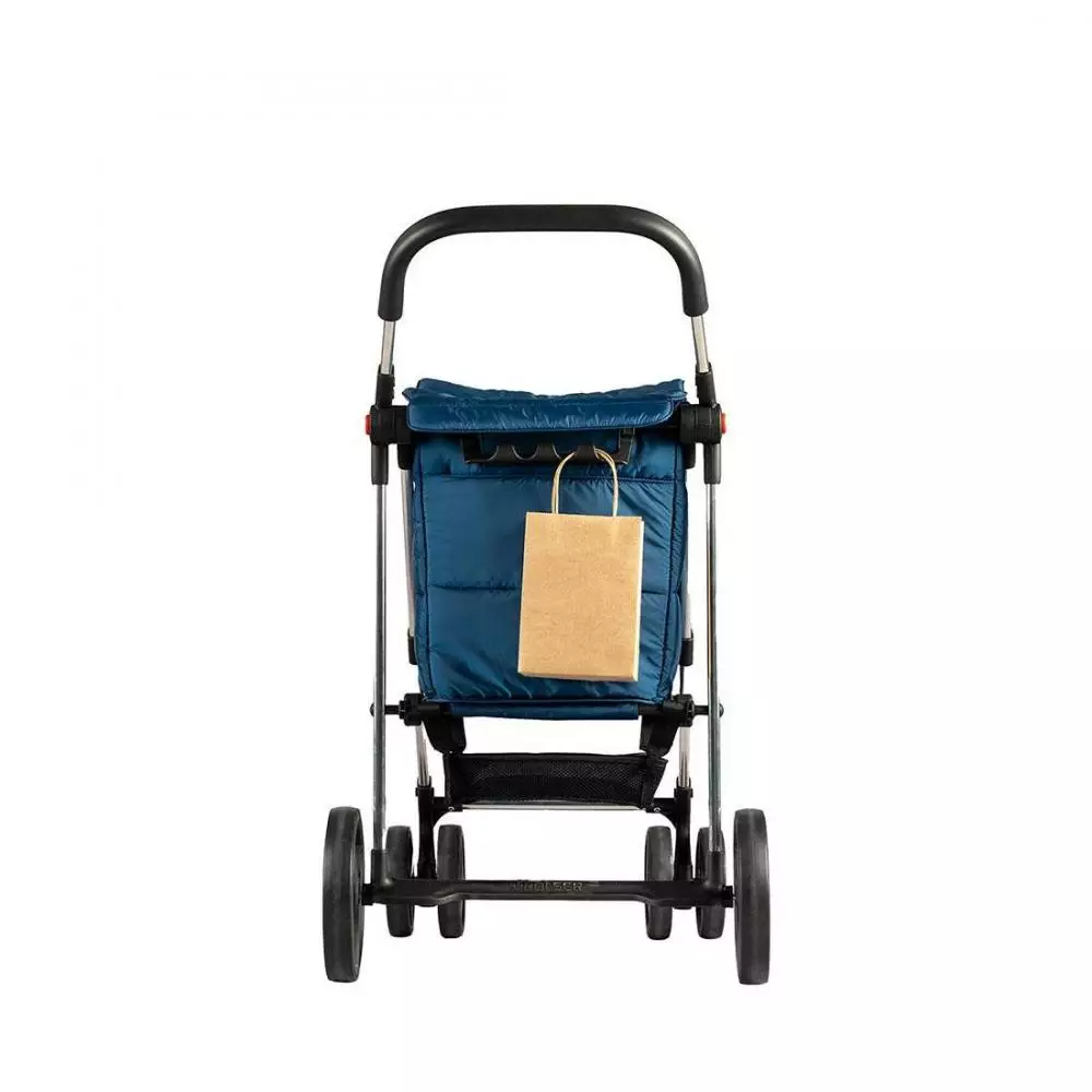 Carro de compra Rolser Basket Polar 4 Ruedas Grandes 2 Giratorias Plegable color Azul Marino