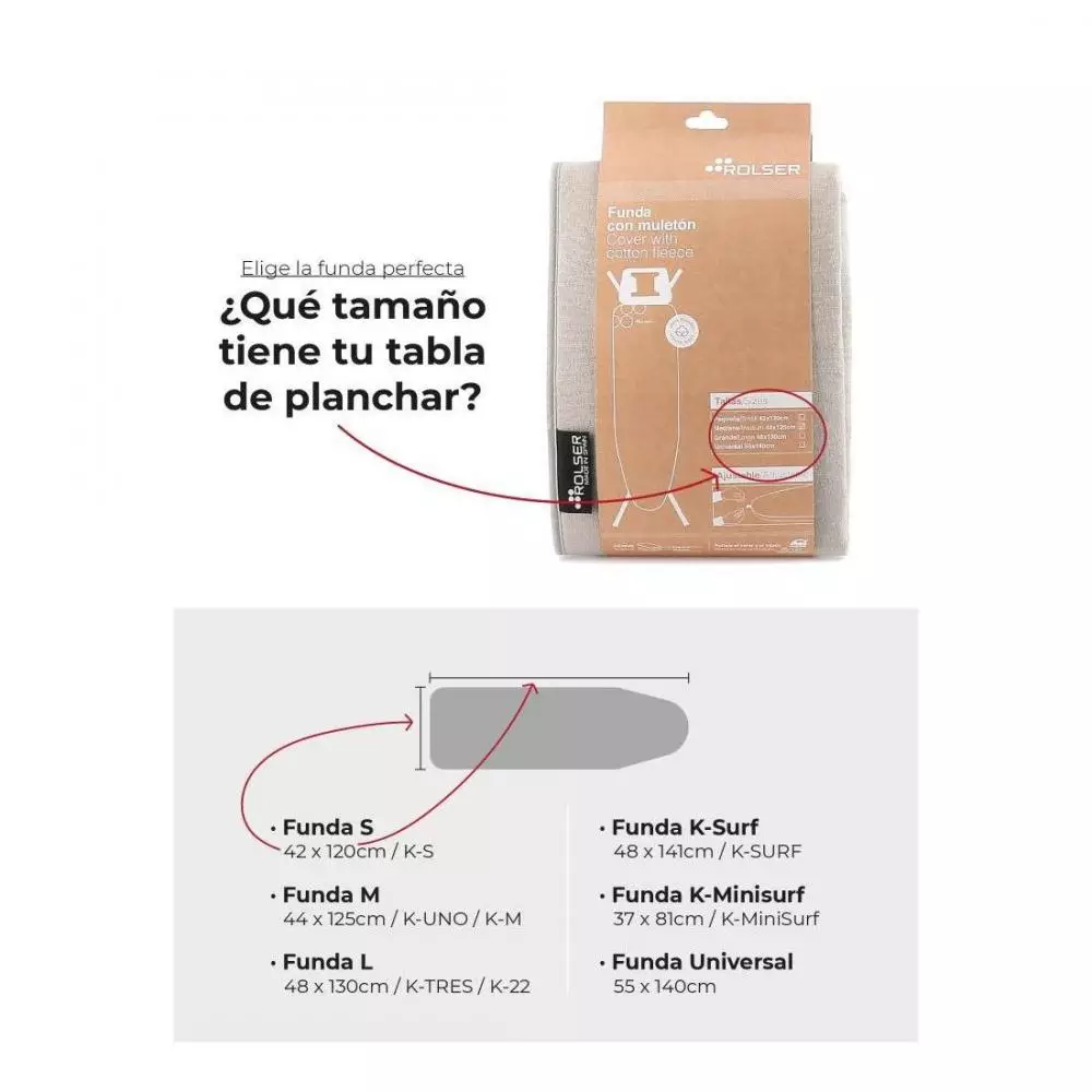 Funda para Tabla de Planchar Talla L 130x48 cm Azul