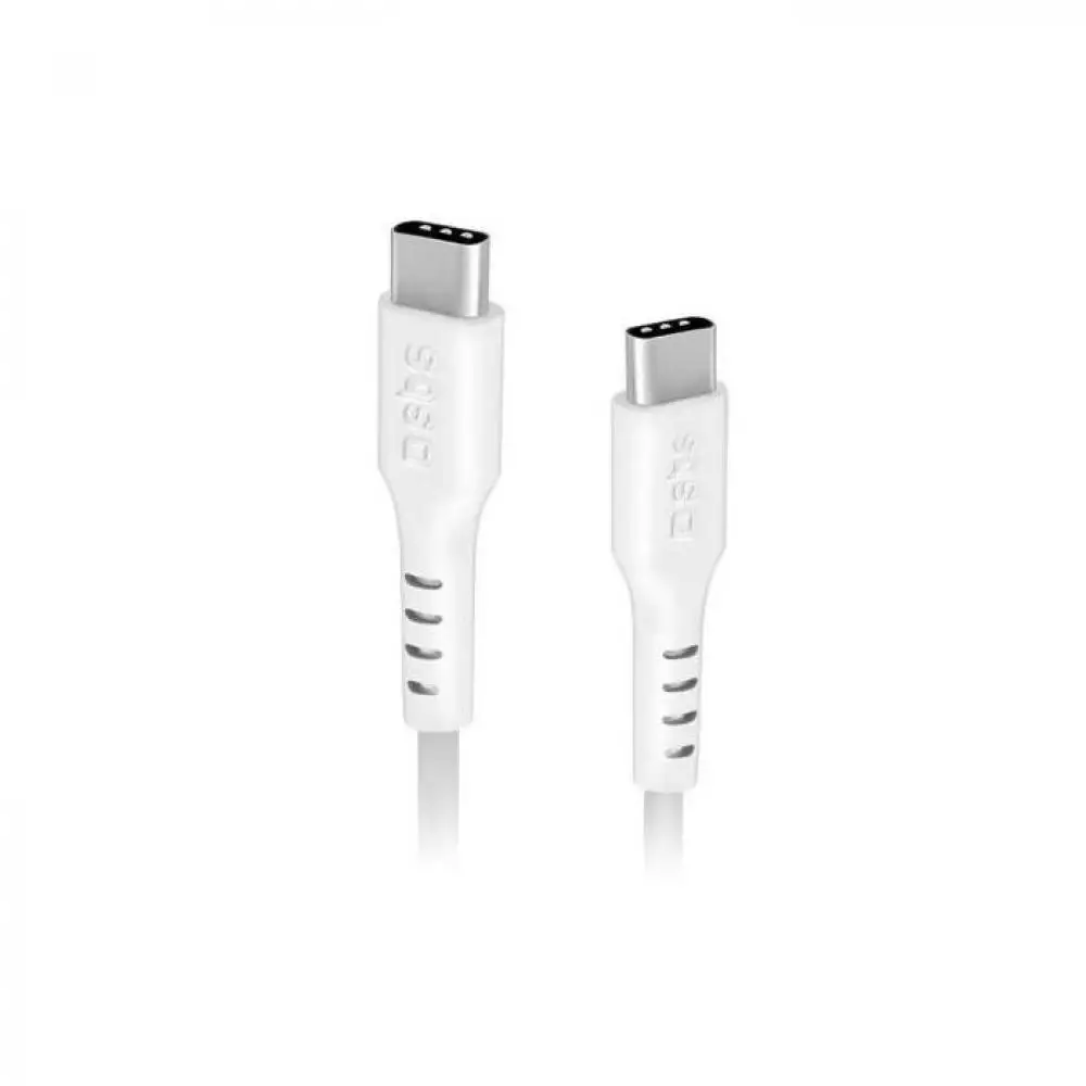 Cable USB Type C a USB Type C SBS TECABLETCC20W de 1,5m Blanco