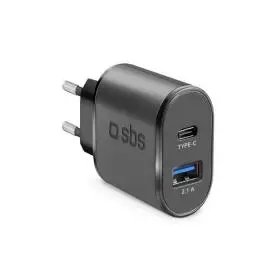Cargador de pared SBS TETRAVUSBTC2AFAST 1xUSB Type C 1xUSB 2.1A 10W.