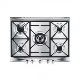 Encimera Smeg SR275XGH2 5 Zonas Gas Natural 68.5 cm.