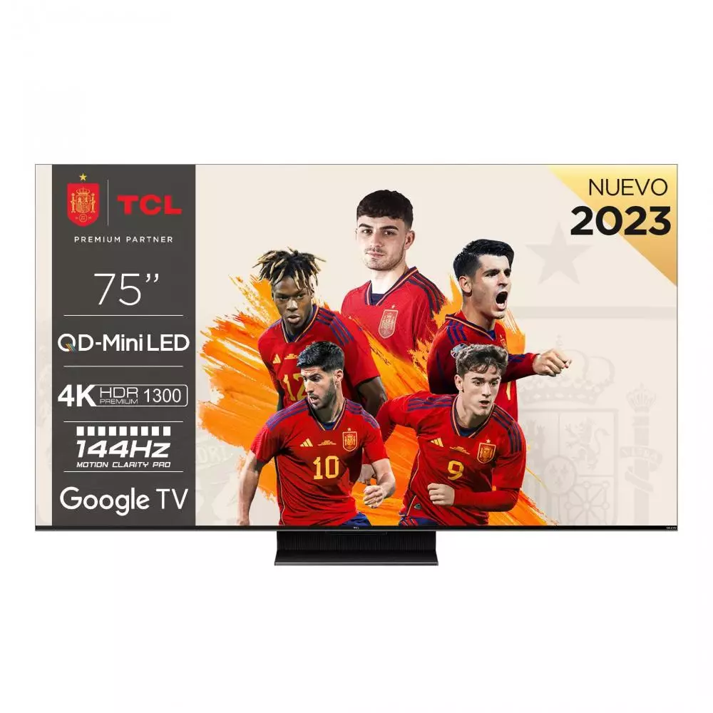 TV QLED 75" TCL 75C805 4k Ultra HD HDR Google TV Dolby Atmos