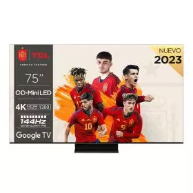 TV QLED 75" TCL 75C805 4k Ultra HD HDR Google TV Dolby Atmos.