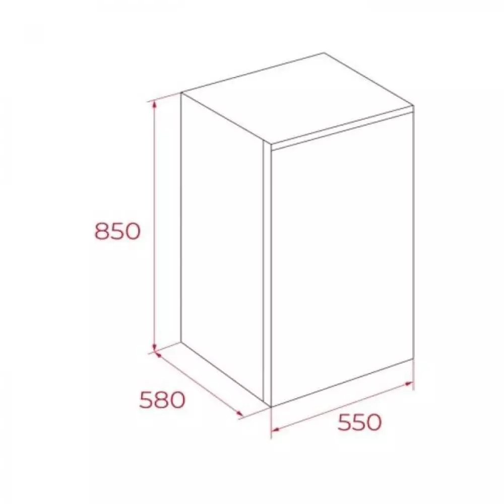 Frigorífico Table Top Teka E RSL 10140 Clase E 85mX55cm Libre instalación Blanco