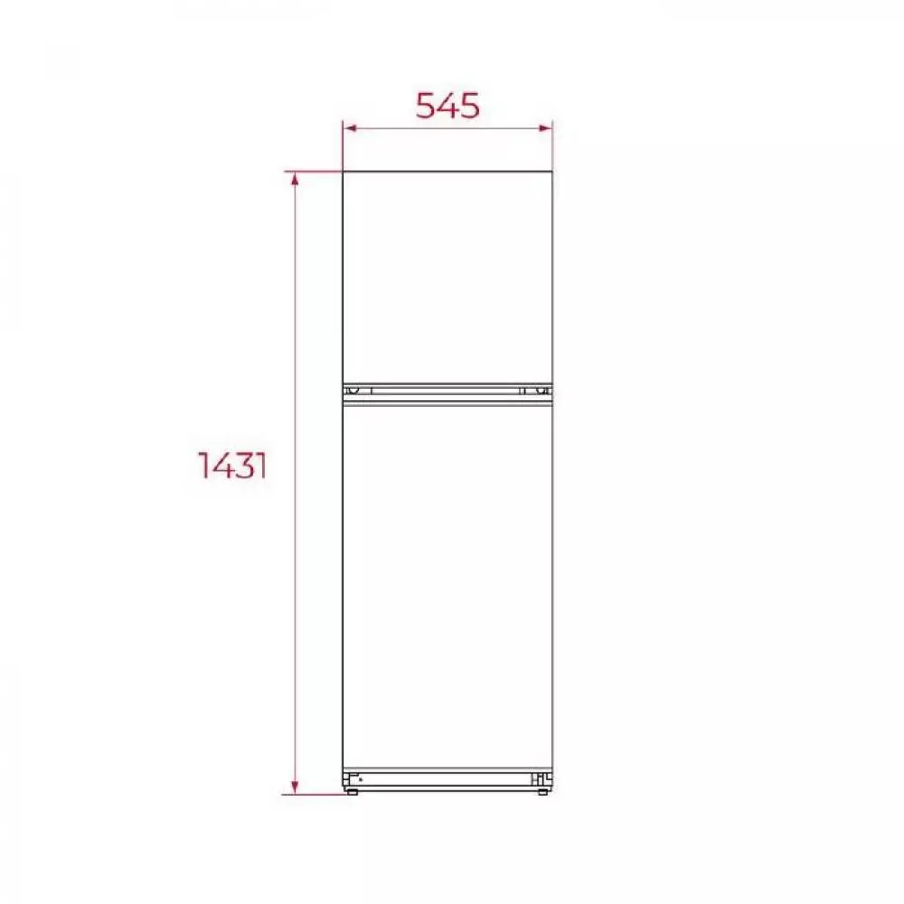 Frigorífico 2 puertas Teka RTF 2510 Clase E 1.43mx55cm Estático Blanco - 113550001