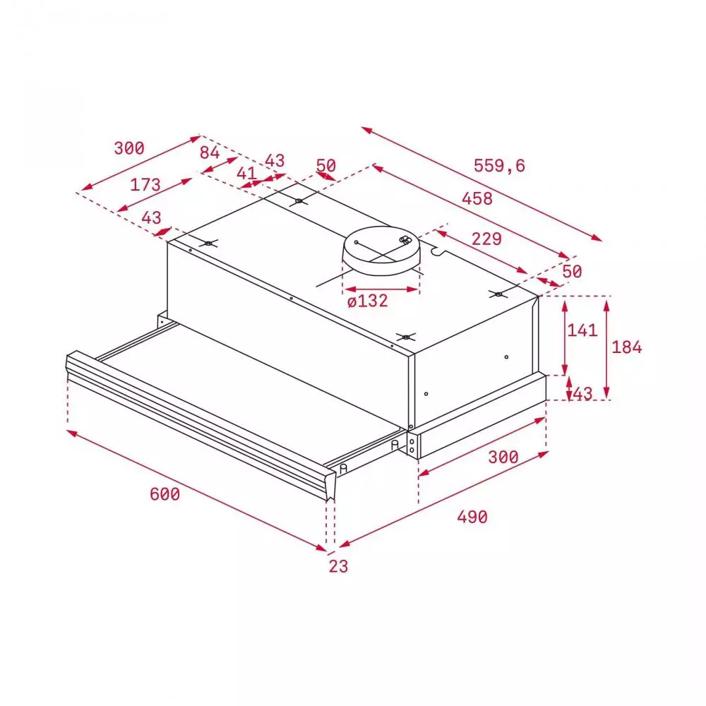 Campana decorativa Teka CNL 6415 385 m3/h 60 cm