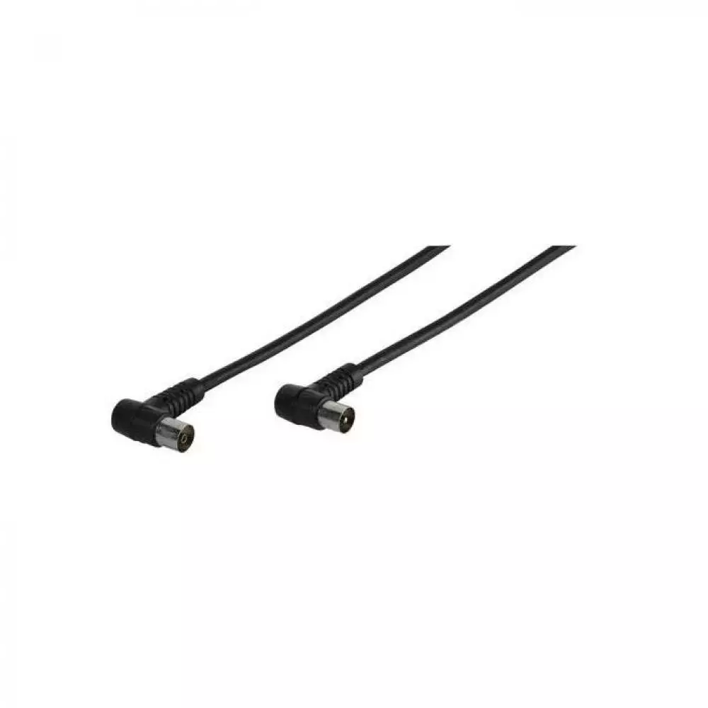Cable de antena Vivanco 04433 de 90 dB con conectores en ángulo Negro