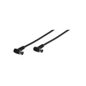 Cable de antena Vivanco 04433 de 90 dB con conectores en ángulo Negro.