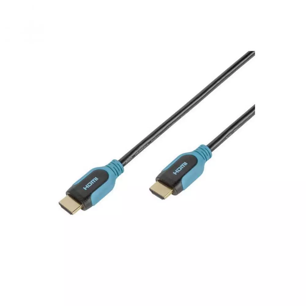 CABLE HDMI - HDMI 4K 2,5M NEGRO/AZUL BOLSA VIVANCO