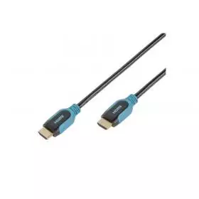 CABLE HDMI - HDMI 4K 2,5M NEGRO/AZUL BOLSA VIVANCO.