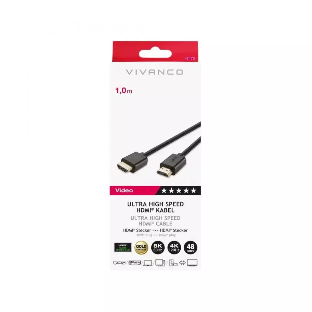 Cable Ultra Rápido HDMI-HDMI 1 Metro Negro