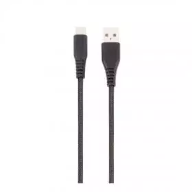Cable Nylon USB-A (M) - USB-C (M) 2,5 Metros.