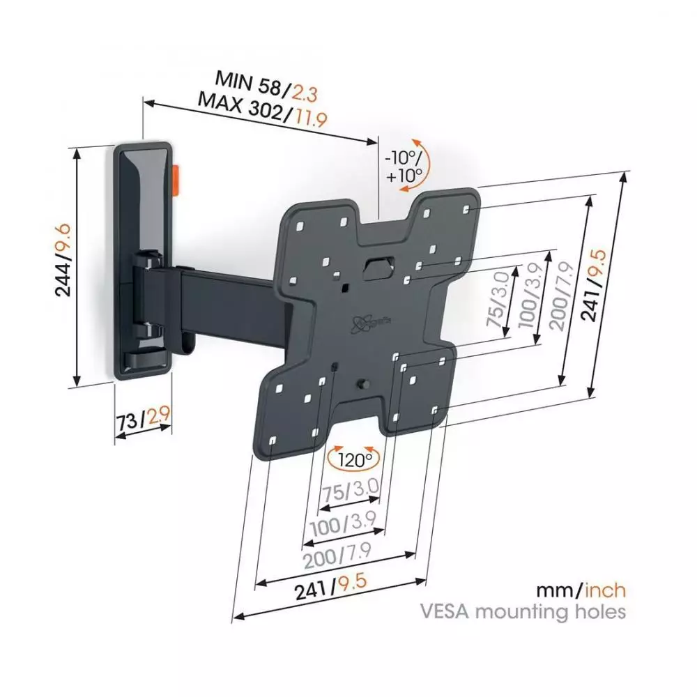 Soporte Vogels TVM3223 Inclinable 1 Brazo
