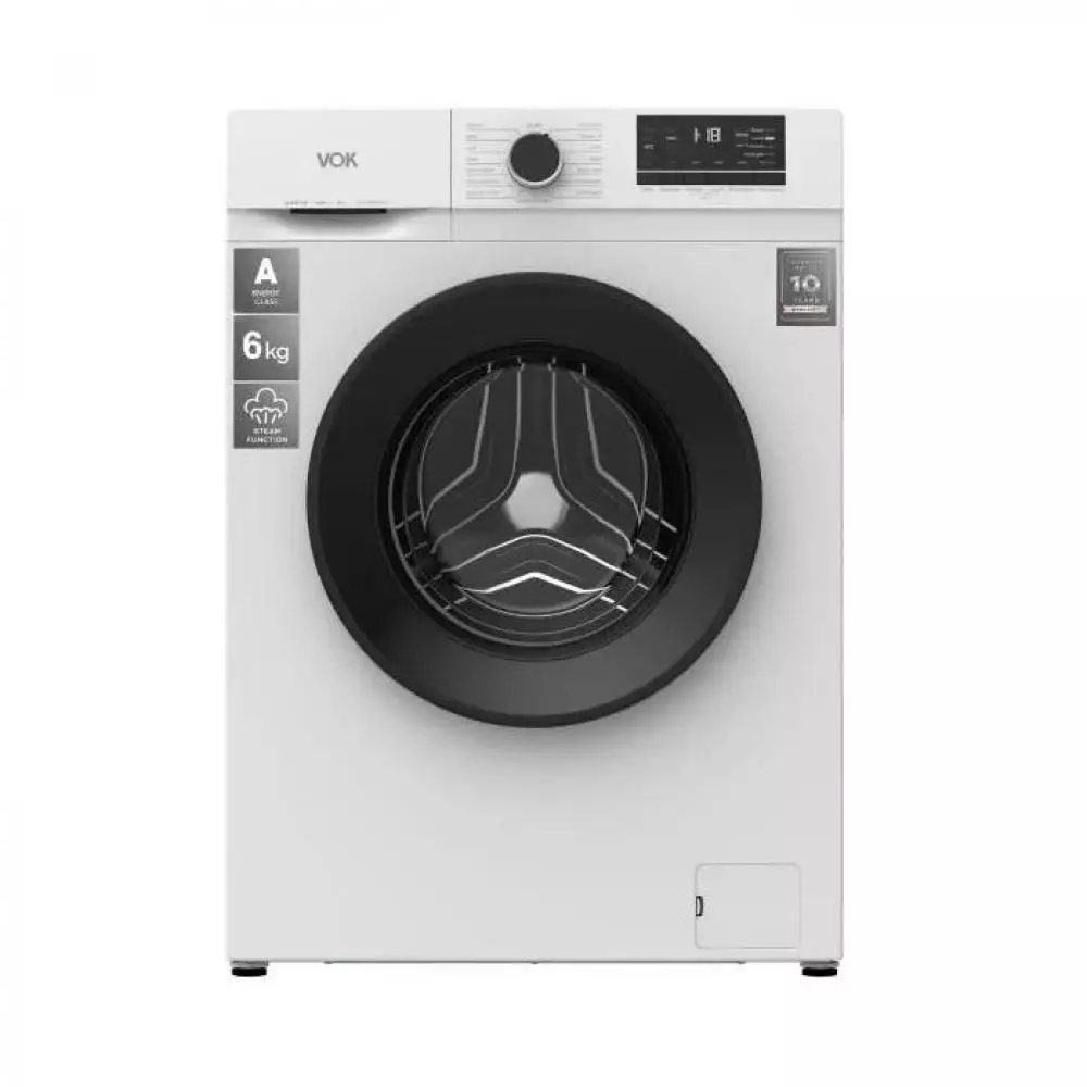 Lavadora VOK EVW-6BAWL21 Clase A 6 Kg 1200 rpm Blanco